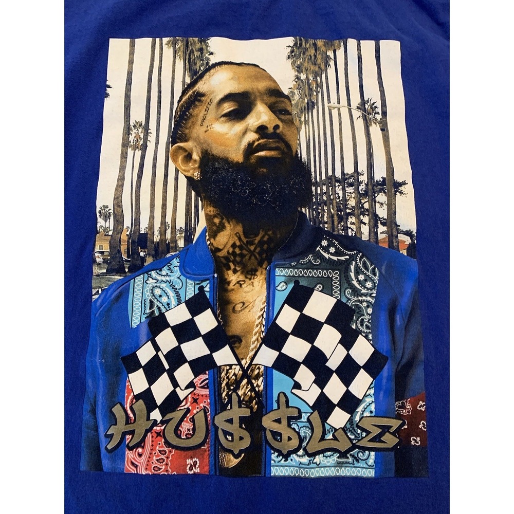 Shaka Wear Nipsey Hussle RIP‎ Rest in Peace Blue T-shirt Men's Size X Large